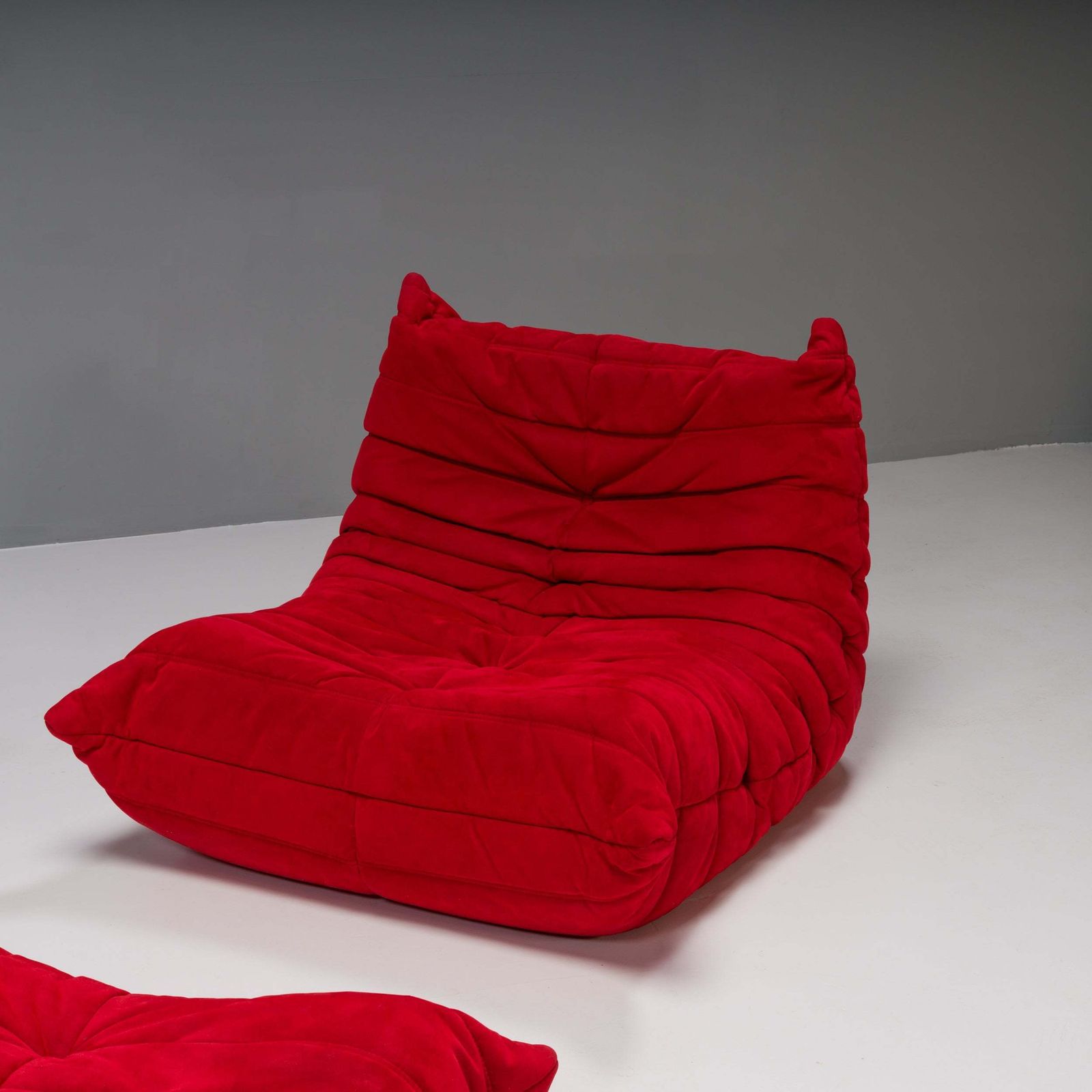 Ligne Roset By Michel Ducaroy Togo Red Modular Sofa, Set Of 4 photo 6550.0