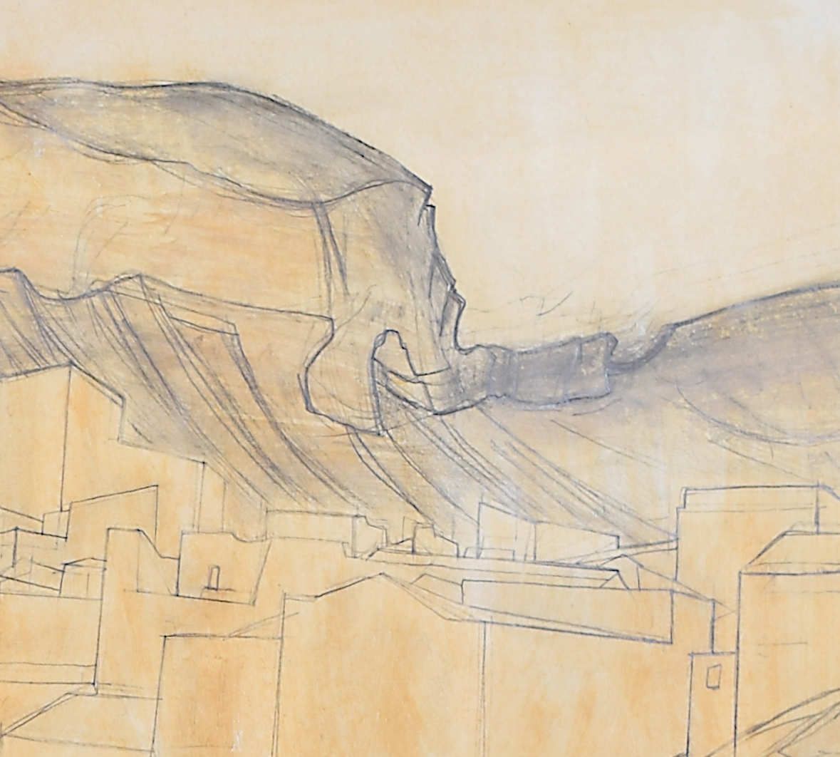 Wilhelmina Barns Graham 20th Century Watercolour Of Monreale, Sicily photo for sale