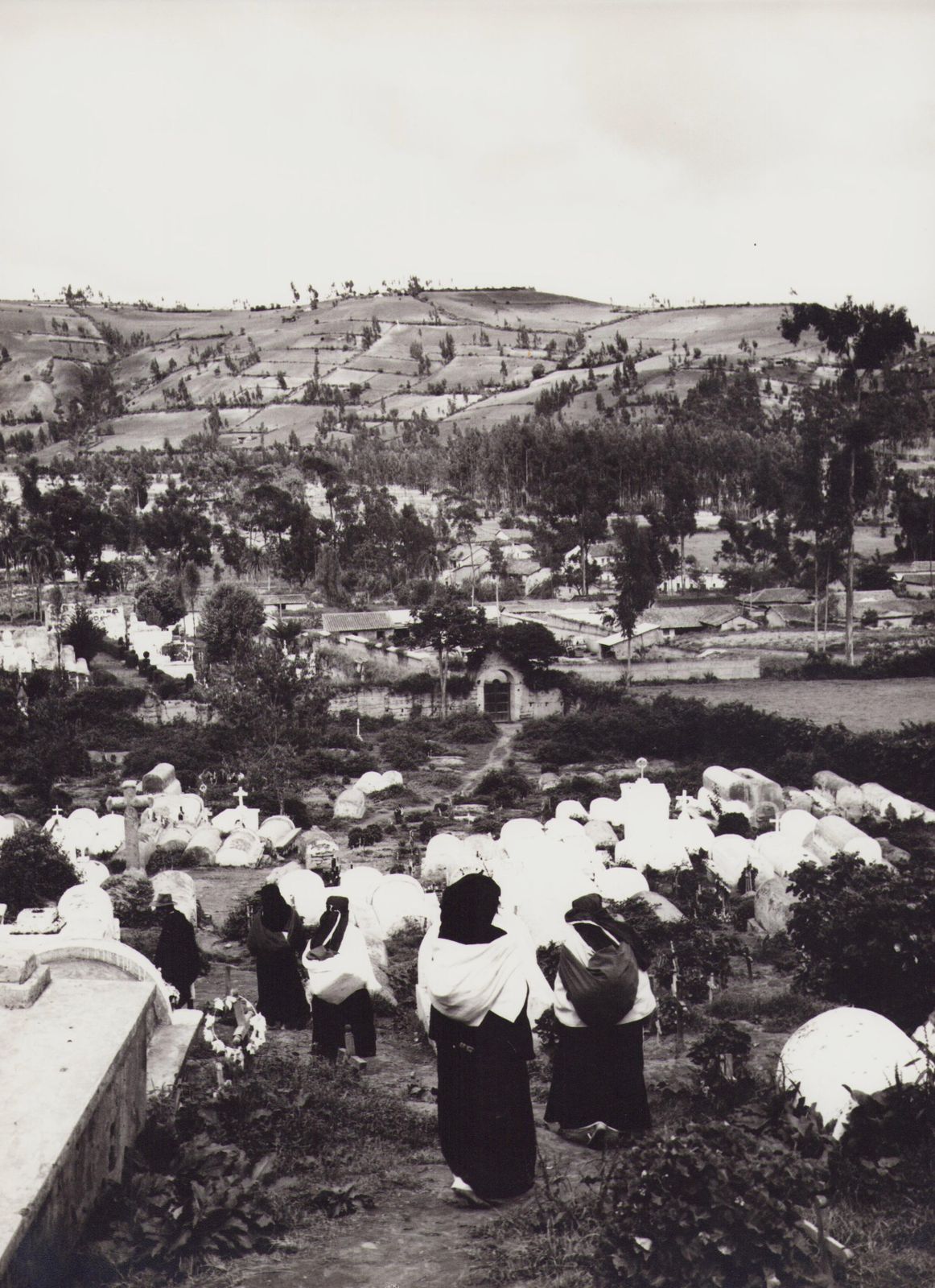 Hanna Seidel Ecuador, Indigeno, Cementary, Black And White Photography, 1960s