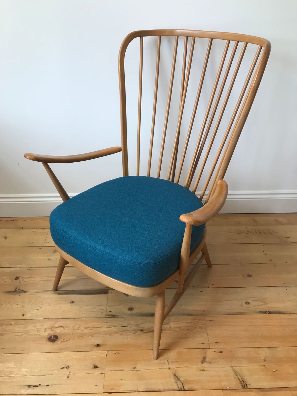 Ercol 478 / 477 Seat Cushion In Teal Wool photo furniture