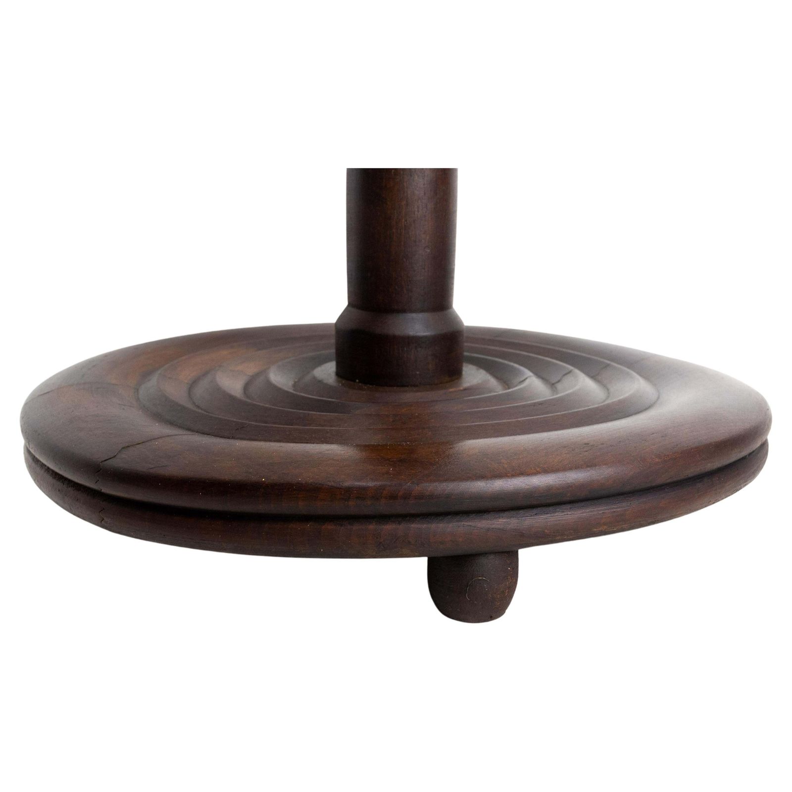 French Mid Century Pedestal Or Plant Holder Walnut Dudouyt Style, Circa 1960 photo furniture
