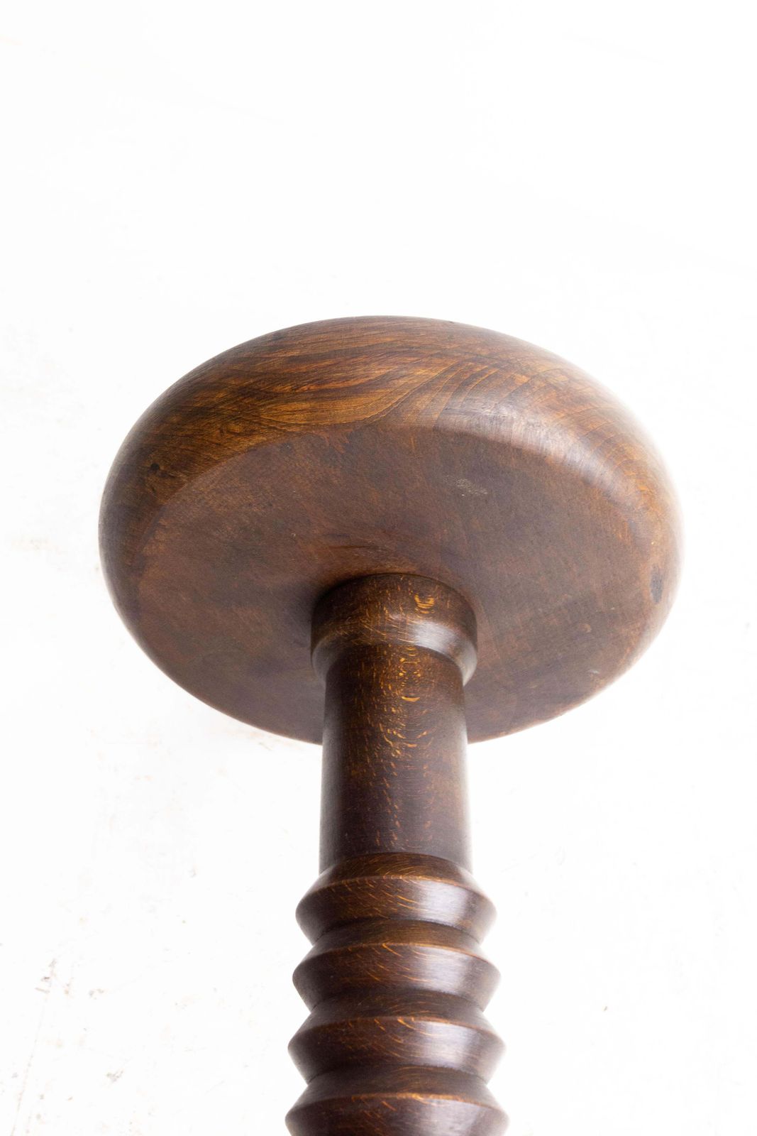 French Mid Century Pedestal Or Plant Holder Walnut Dudouyt Style, Circa 1960 photo 592.45