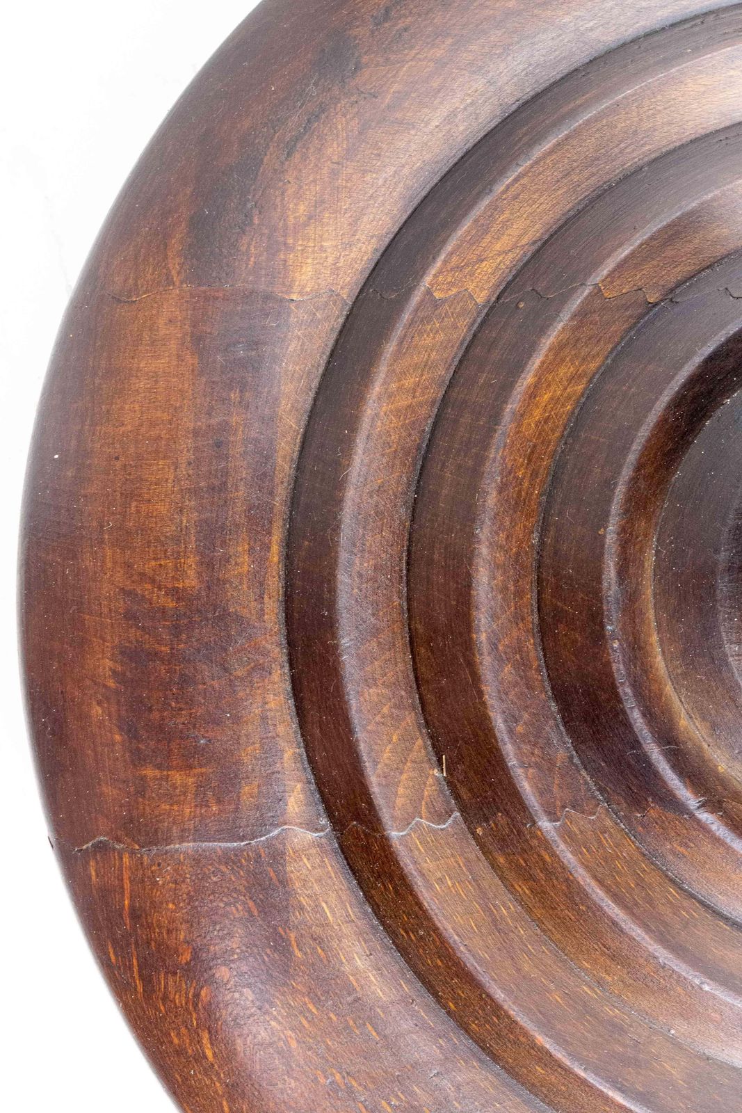 French Mid Century Pedestal Or Plant Holder Walnut Dudouyt Style, Circa 1960 photo vintage