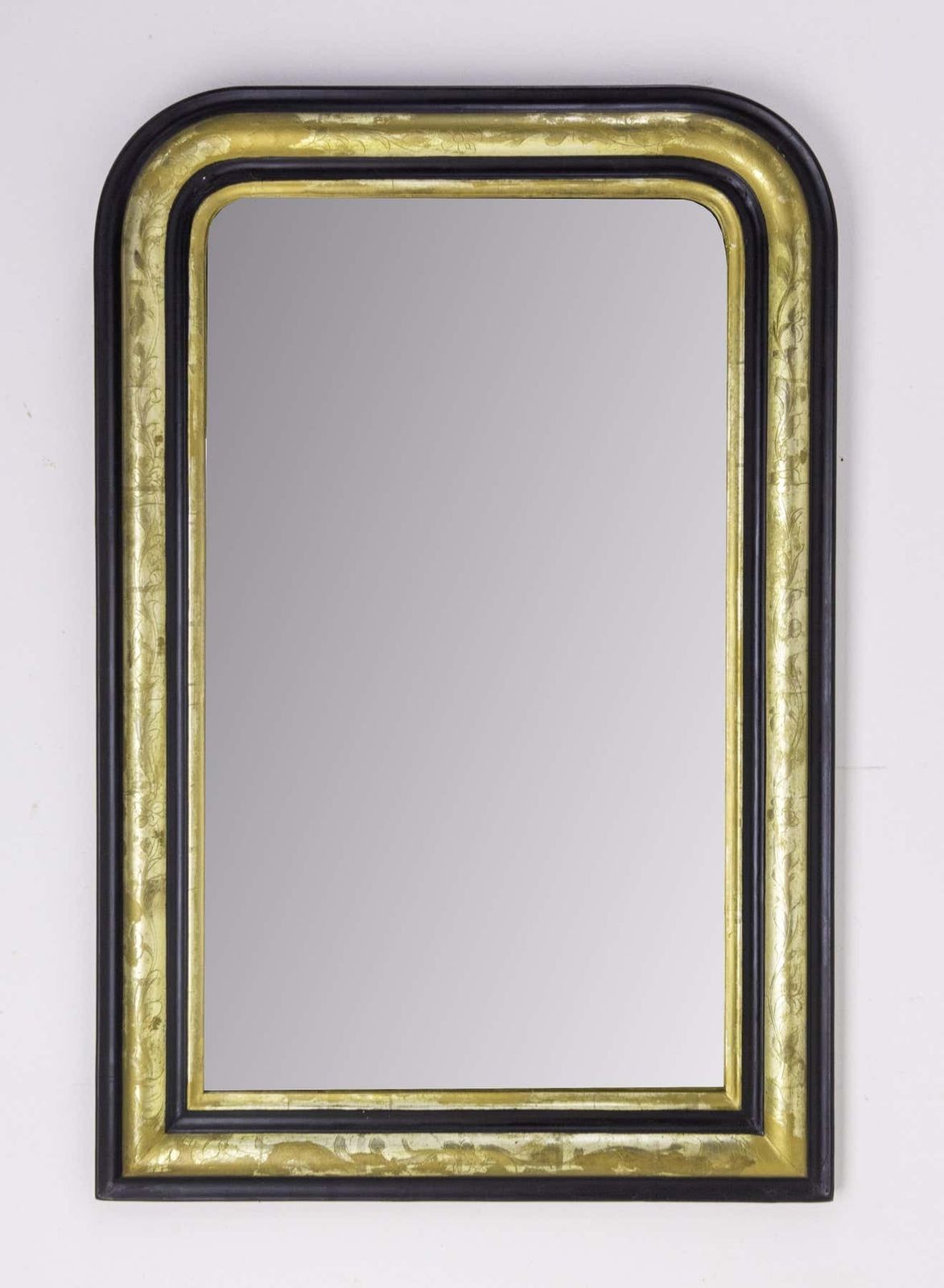 French Stucco Louis Philippe Mirror Imitation Wood And Gilding, Circa 1870 photo furniture