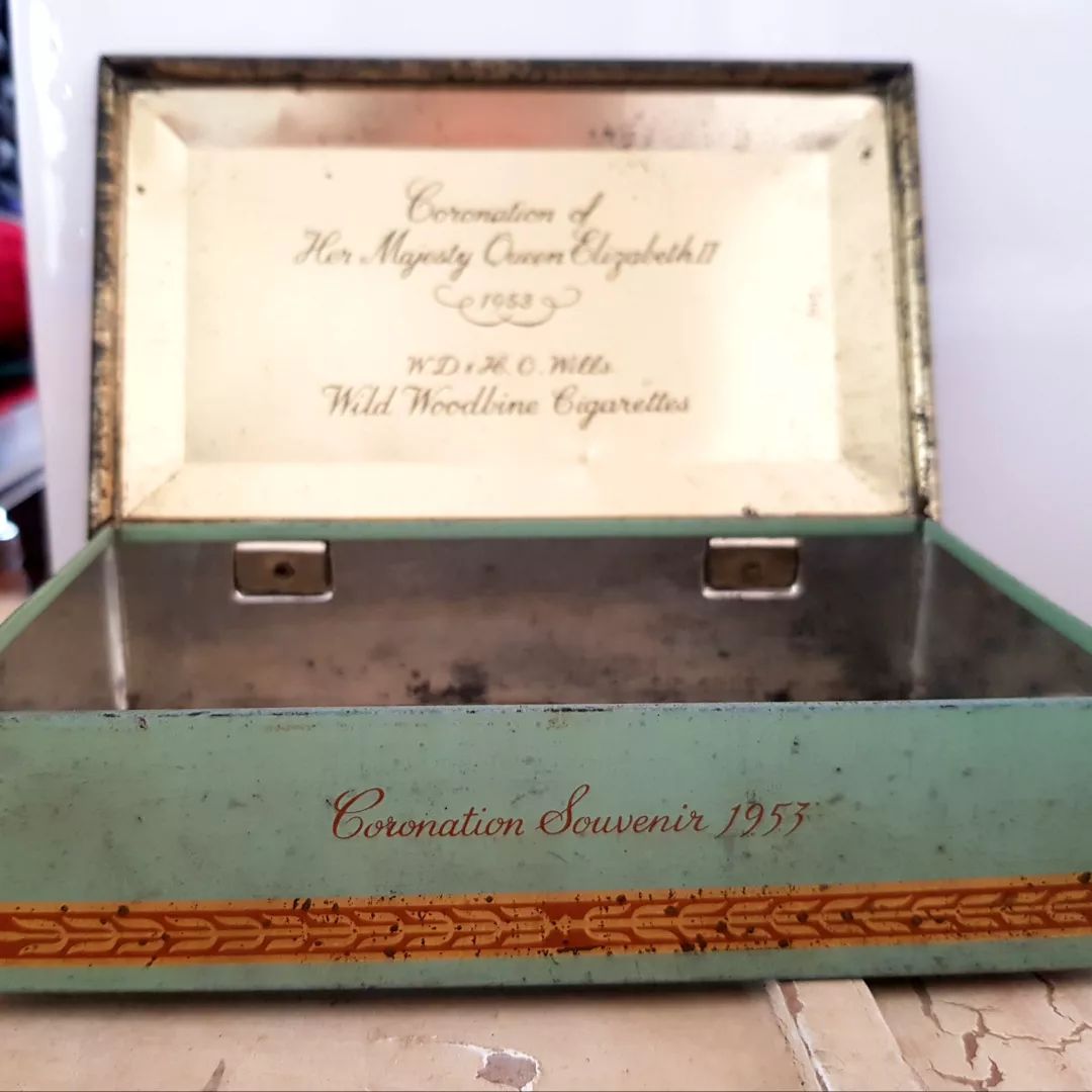 Authentic Coronation Souvenir Tin Box From 1953 photo Home Decor