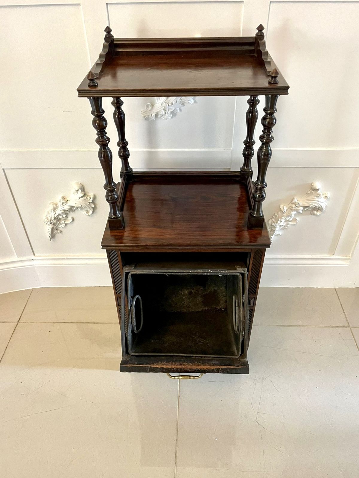 Antique Quality Rosewood Marquetry Inlaid Coal Box photo buy