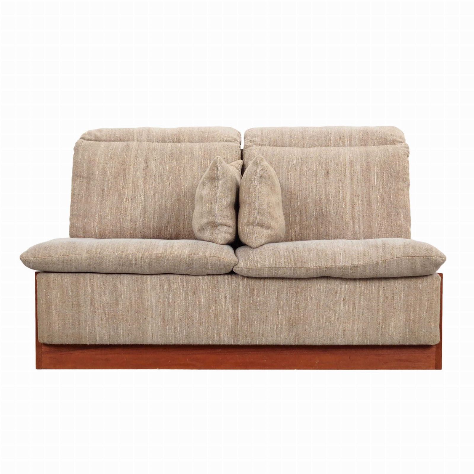 Teakhouten Bank, Deens Design, Ca. Jaren 1970, Productie Denemarken