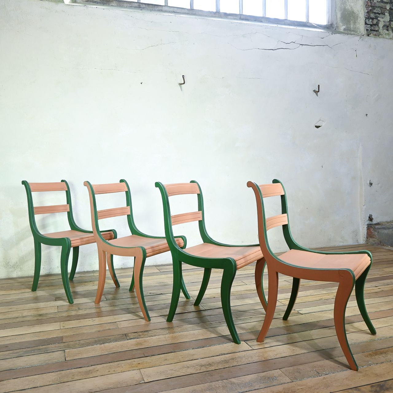 Set Of Four 19th Century Painted Side Chairs