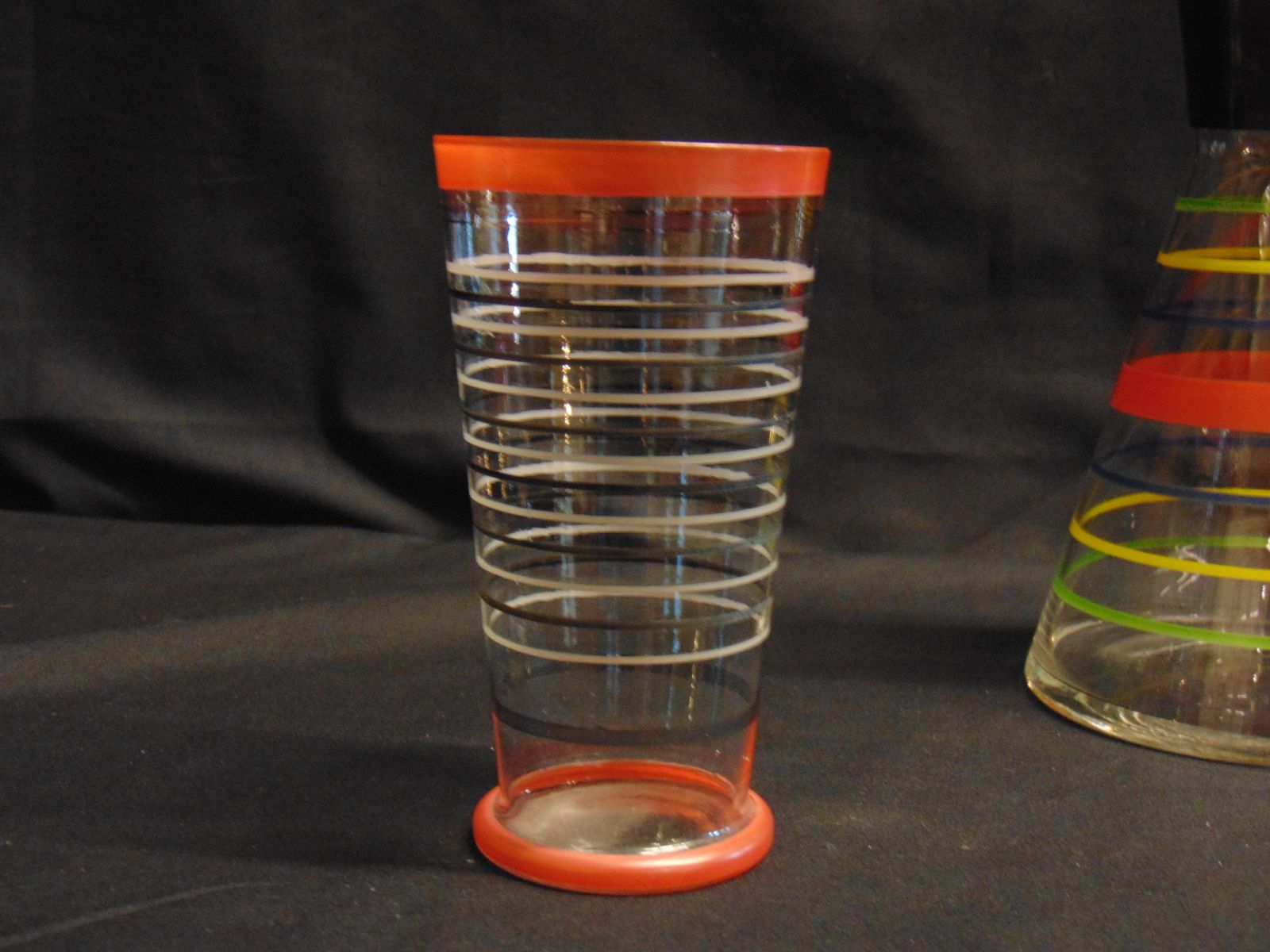 Retro Decanter And Assortment Of Glasses Mid Century Continental photo vinterior