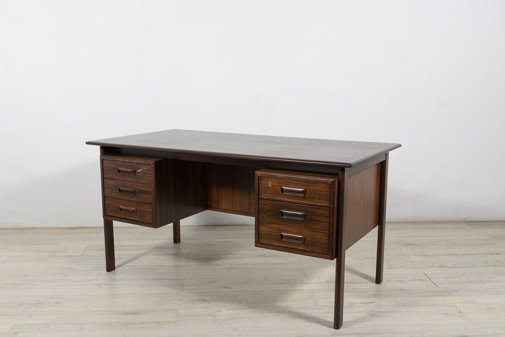 Mid Century Rosewood Desk By Willy Sigh For H. Sigh And Søn 1960s
