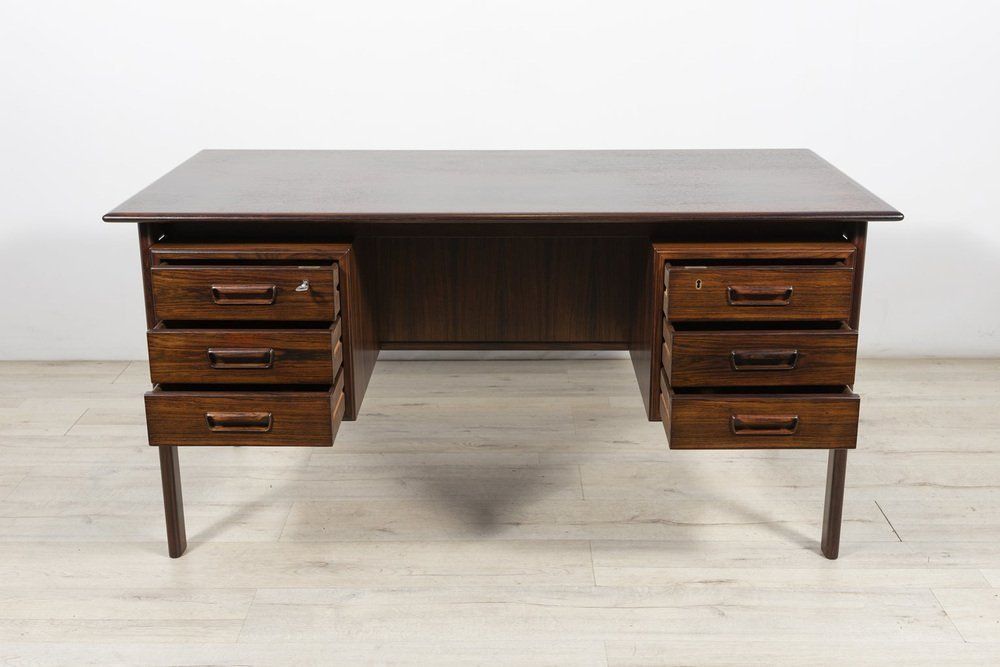 photo furniture Mid Century Rosewood Desk By Willy Sigh For H. Sigh And Søn 1960s