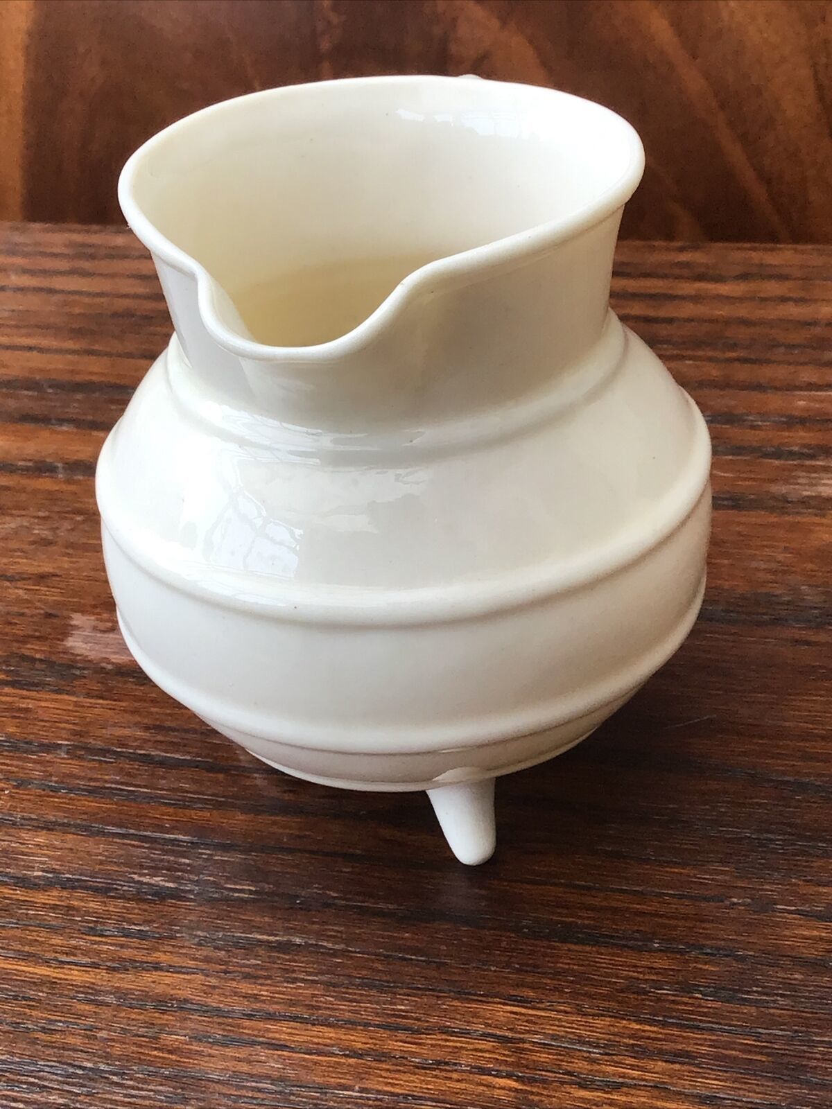 Rare Shape Antique Beleek Porcelain Cream Jug On 3 Feet. C.1910 photo buy