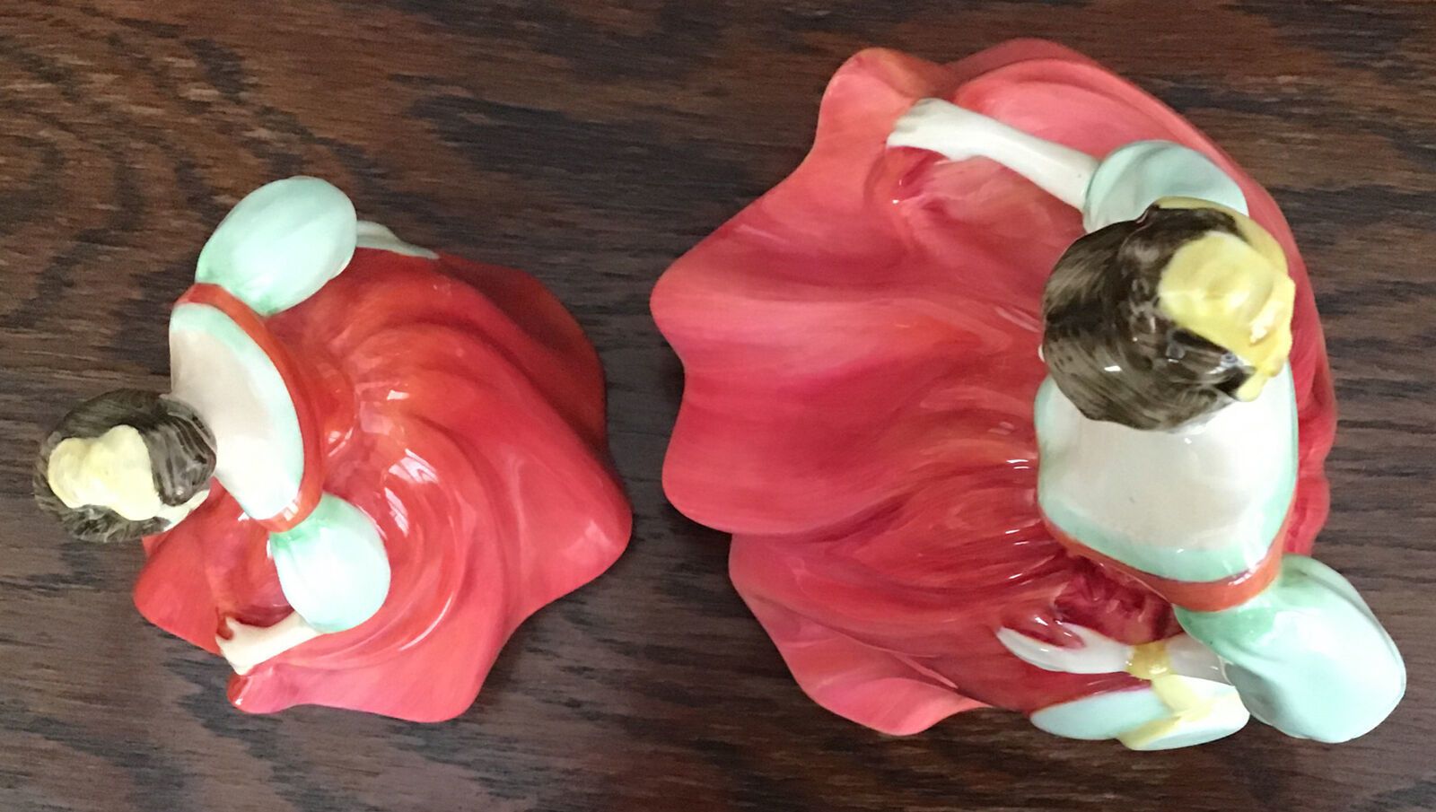 70.0 Vintage Royal Doulton Hn2832 Fair Lady & Hn2434 Fair Maiden Figurines Pink Dress photo
