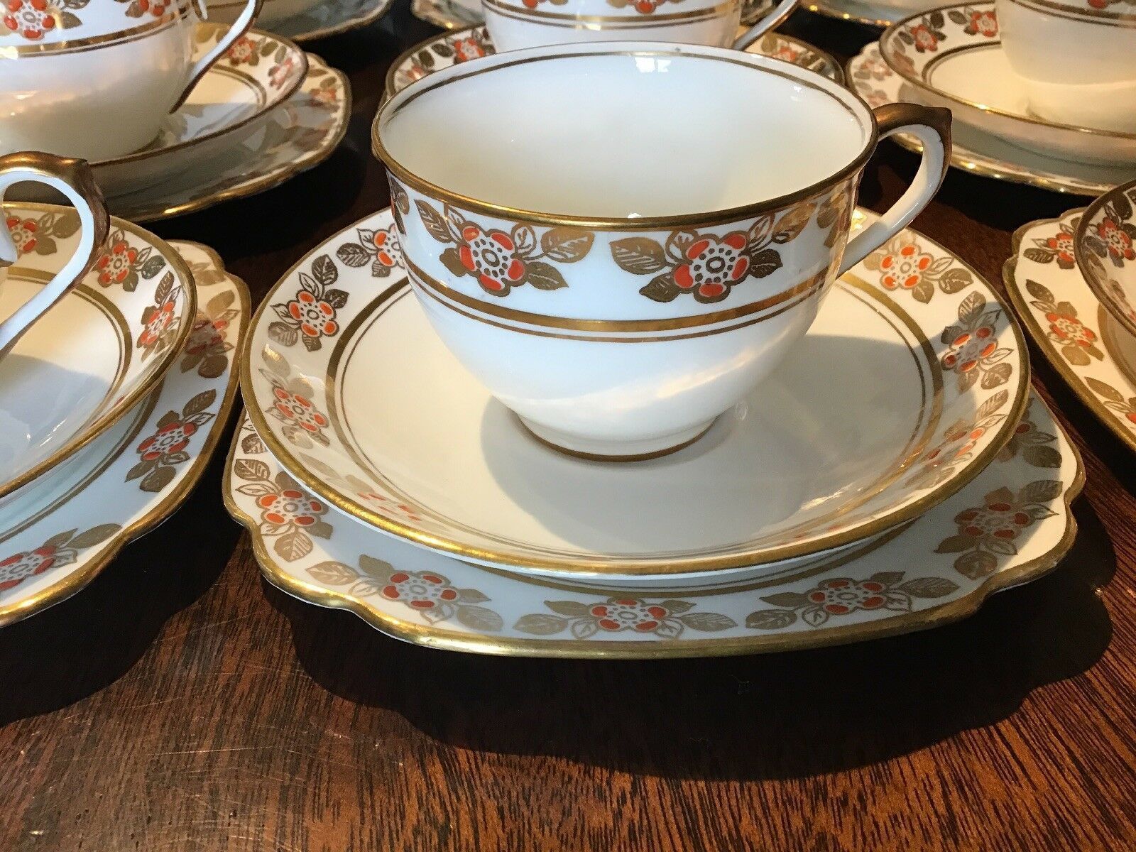 Antique Standard China Gilt And Enamel Tea Set. 12 Trio’s photo furniture