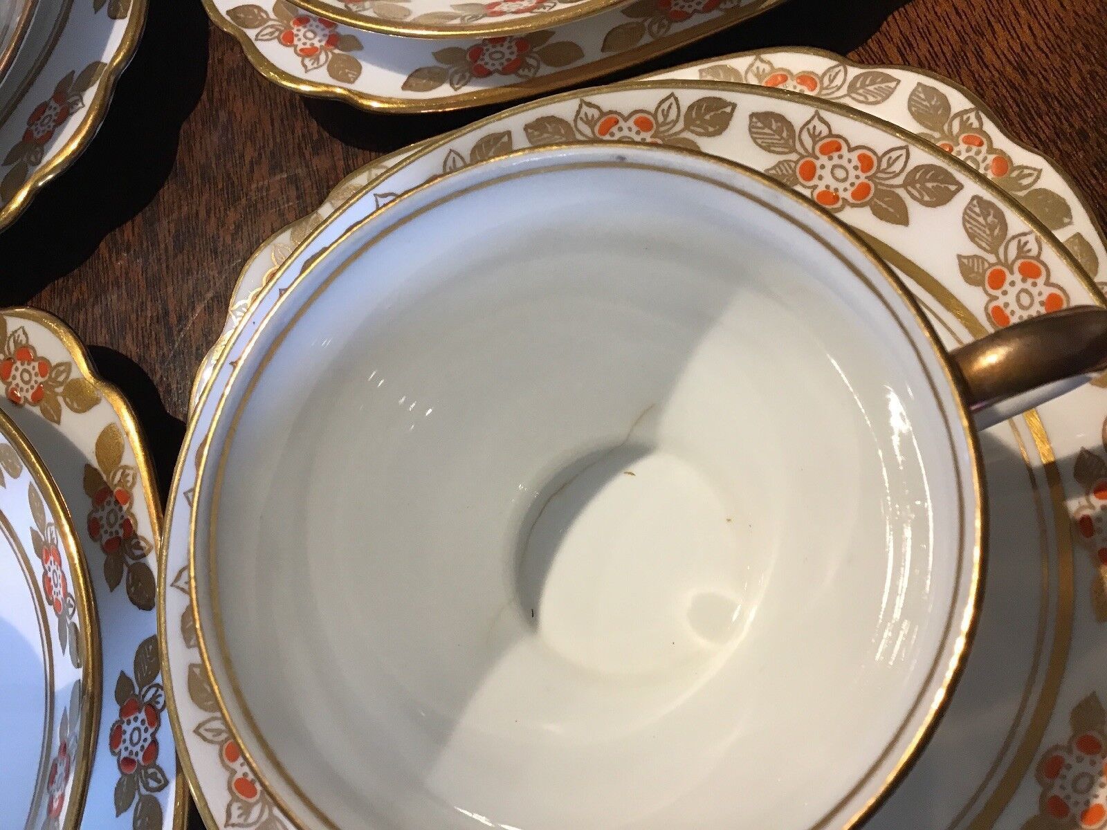 Antique Standard China Gilt And Enamel Tea Set. 12 Trio’s photo for sale