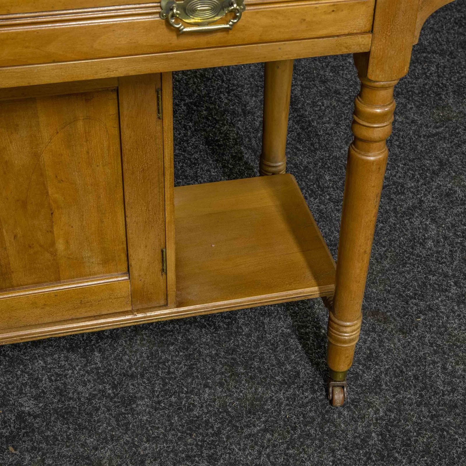 Furniture Edwardian Birch Washstand photo