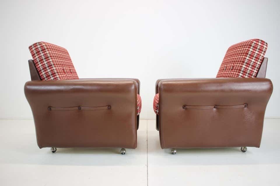 Pair Of Mid Century Design Armchairs,Czechoslovakia,1960's. photo vinterior