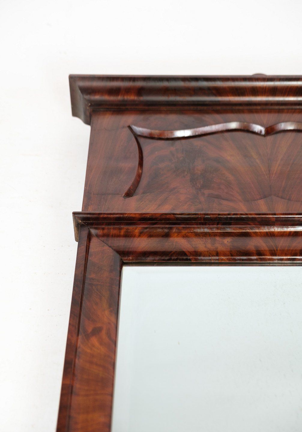 Antique Mirror In Mahogany Late Empire From 1840s photo 525.0