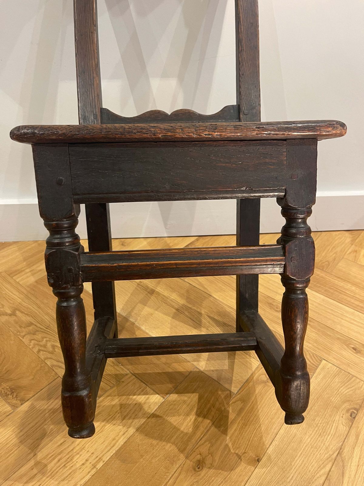 photo for sale Rare 17th Century Oak Nuns Bench Seat Chair Circa 1600