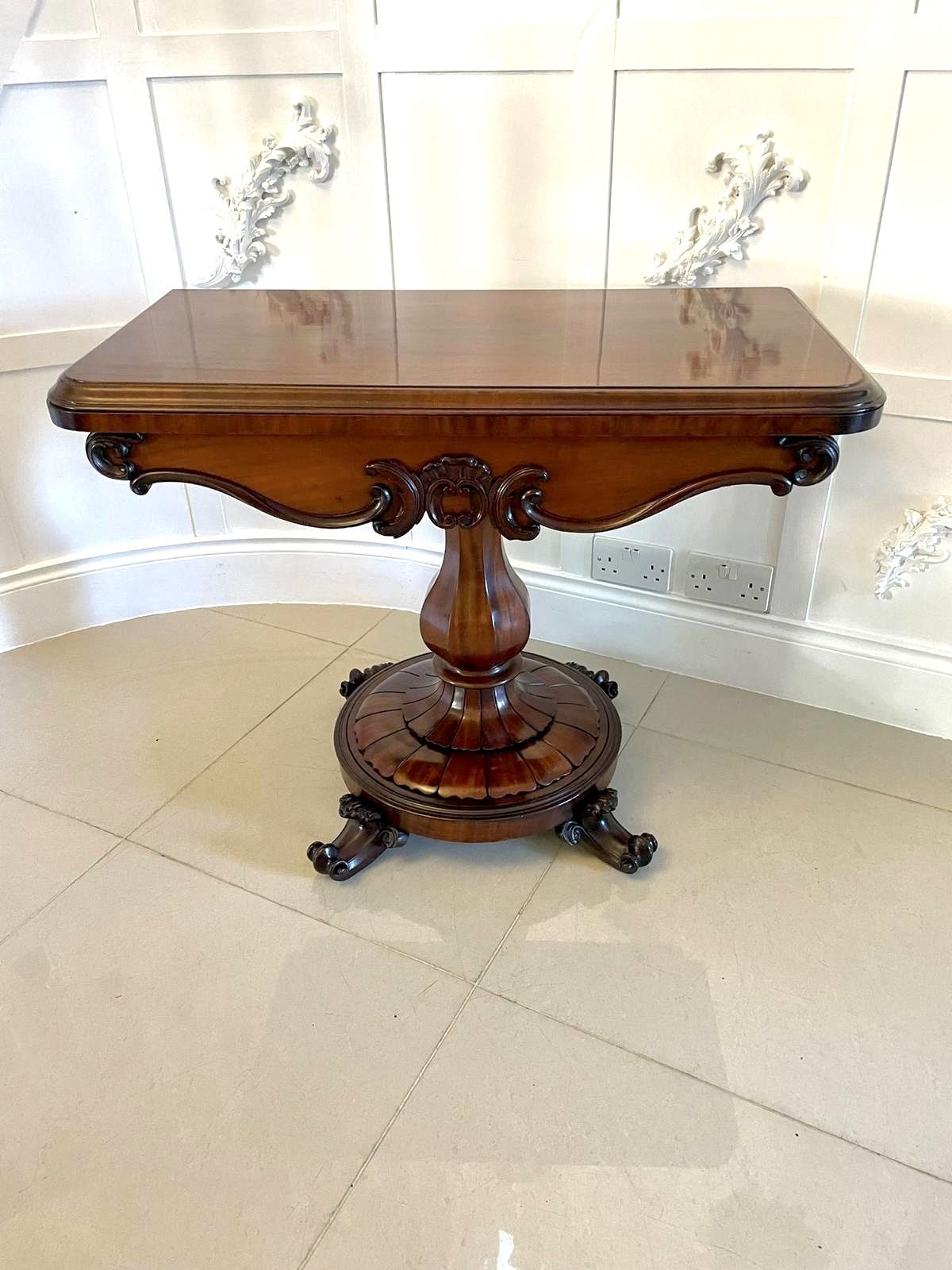 photo for sale Outstanding Quality Antique Mahogany Card Table