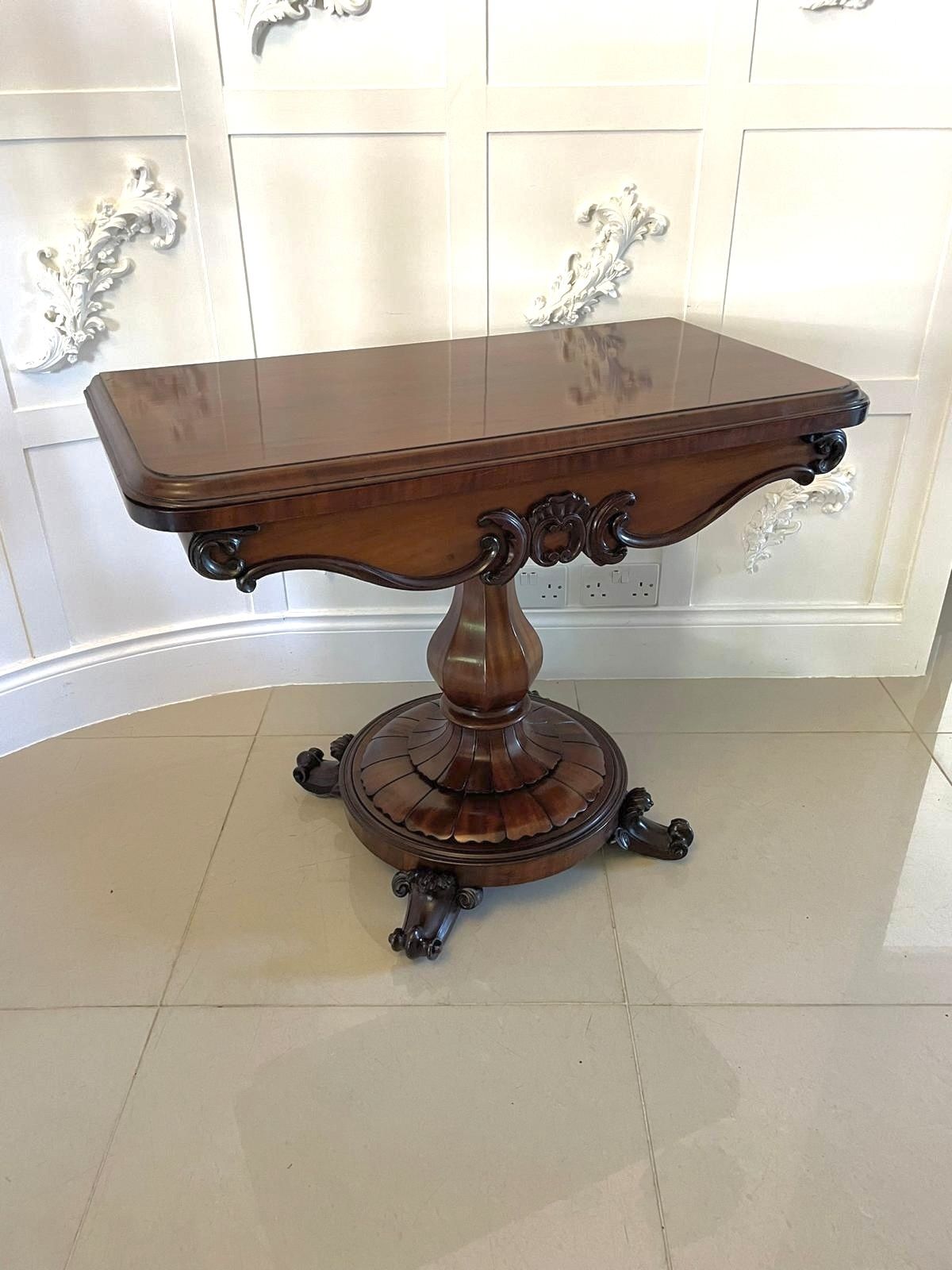 Outstanding Quality Antique Mahogany Card Table