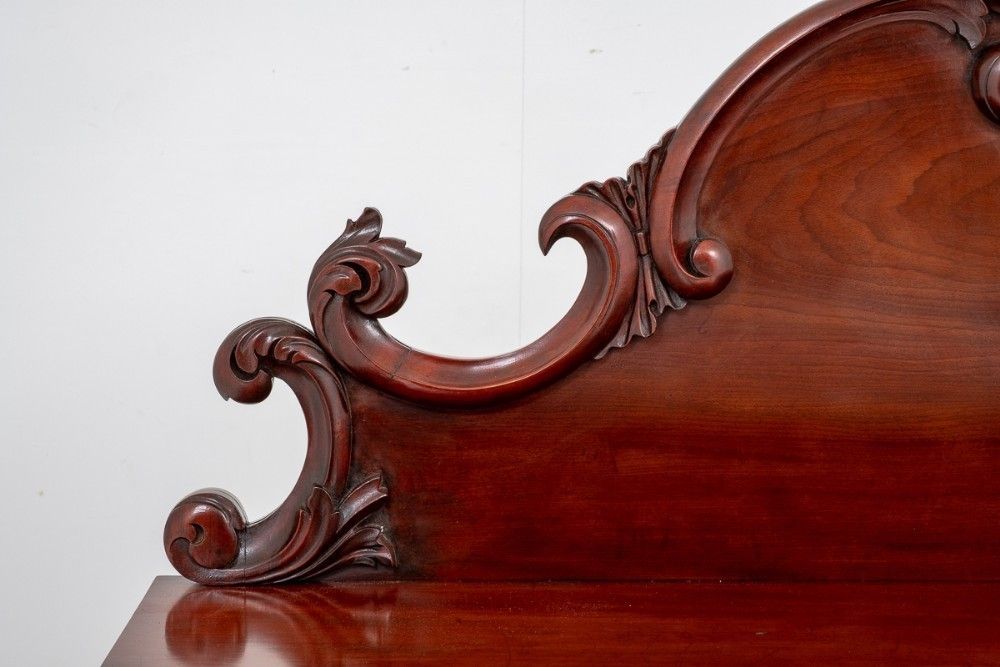 Victorian Sideboard   Mahogany Pedestal Server 1870 photo for sale