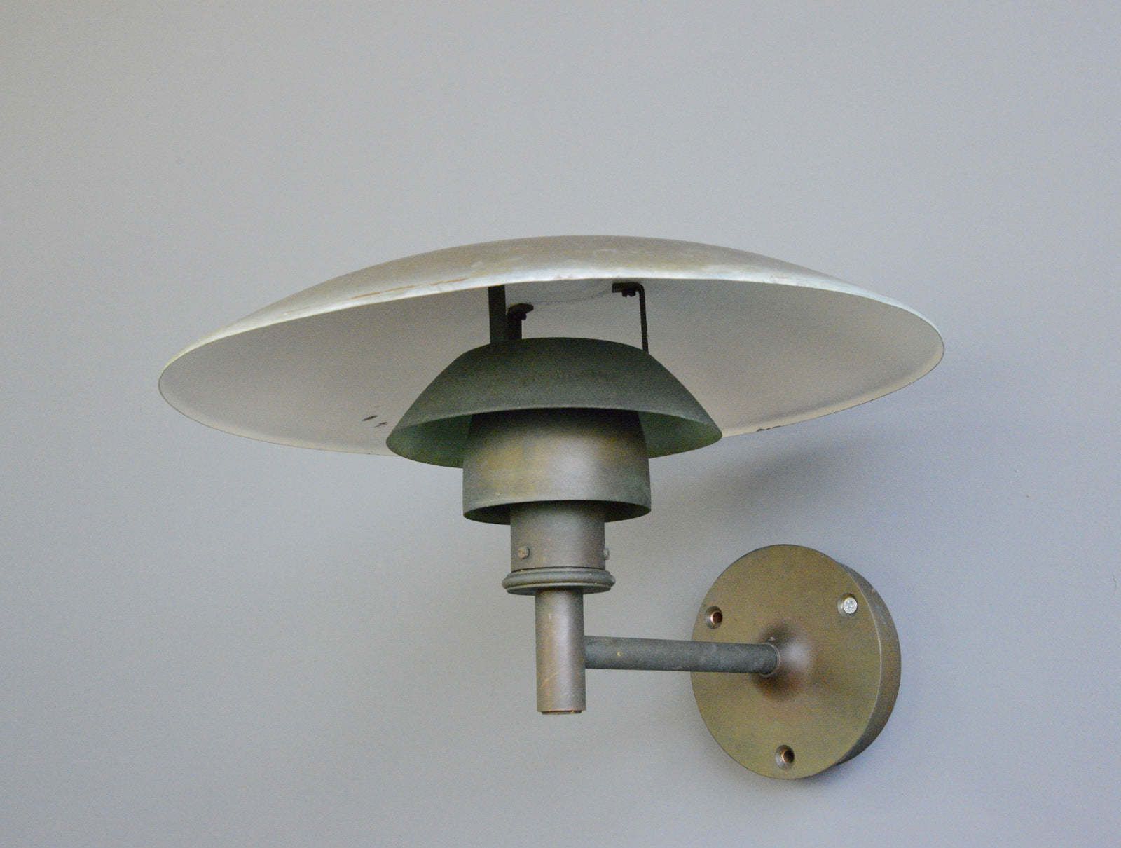 Verdigris Copper Louis Poulson Wall Lights Circa 1950s