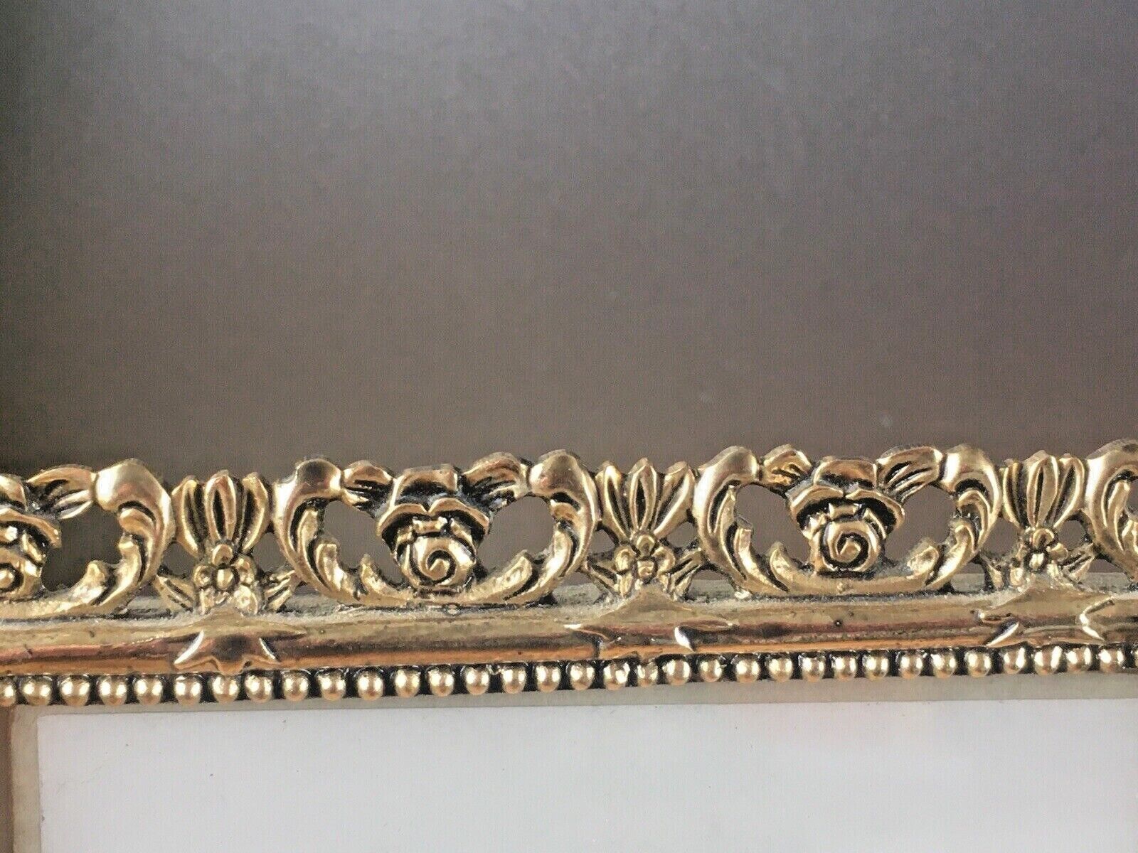 photo furniture Rare Antique Military Issue Crows Foot Ornate Brass Photo Frame Soldier Picture
