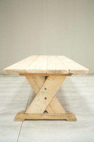 Rustic 'X'frame Pine Dining Table photo furniture