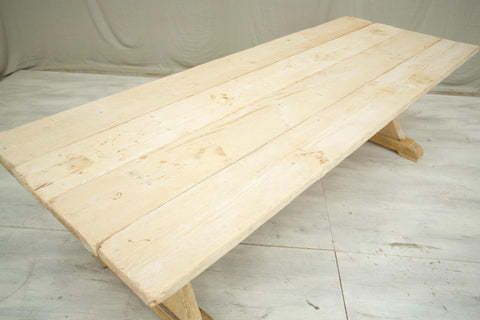 Rustic 'X'frame Pine Dining Table photo vinterior