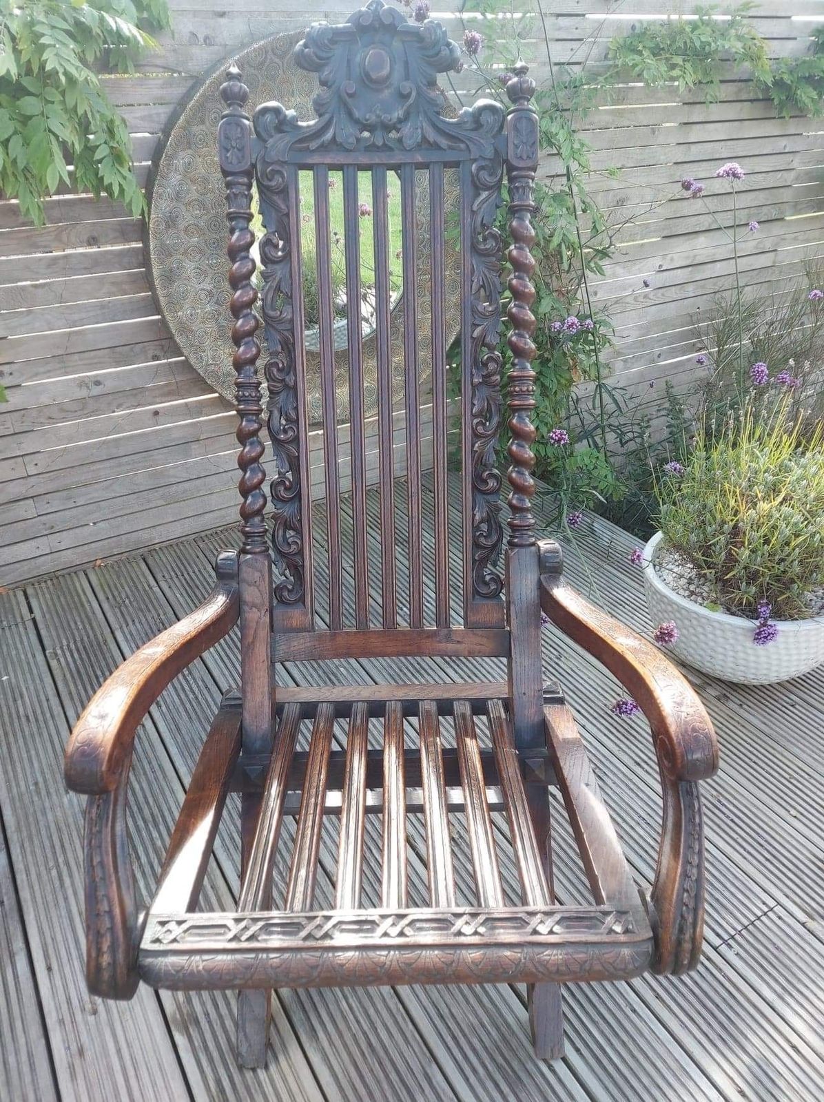 George IV 1820s Carved Military Colonels Campaign Chair. photo furniture