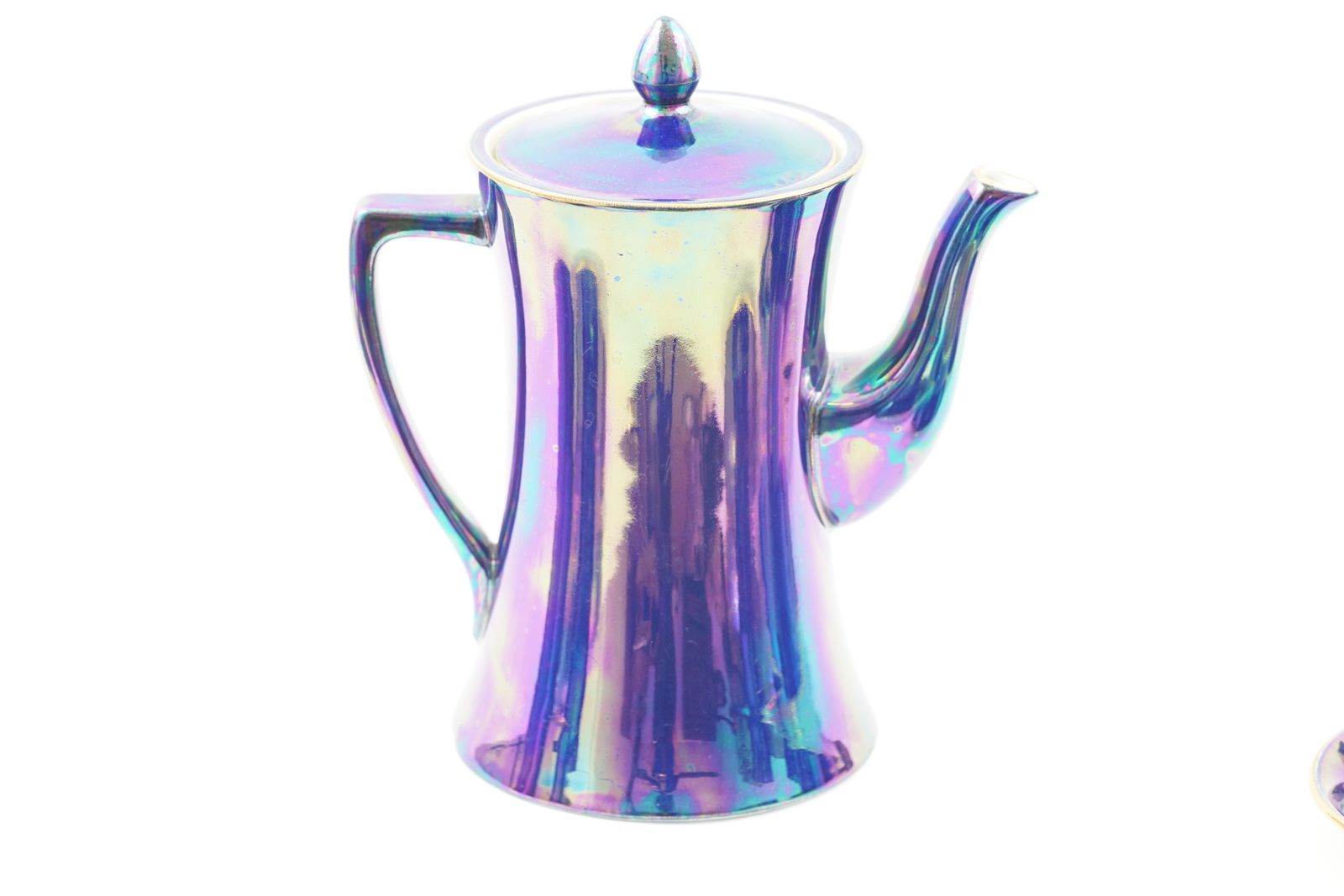 Carlton Ware Art Deco Purple Lustre Ware 15 Piece Coffee Set, 1920's photo Home Decor
