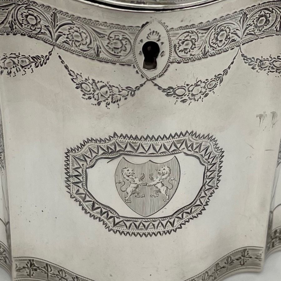 18th Century Antique George III Silver Tea Caddy London 1795 Thomas Shepherd photo buy