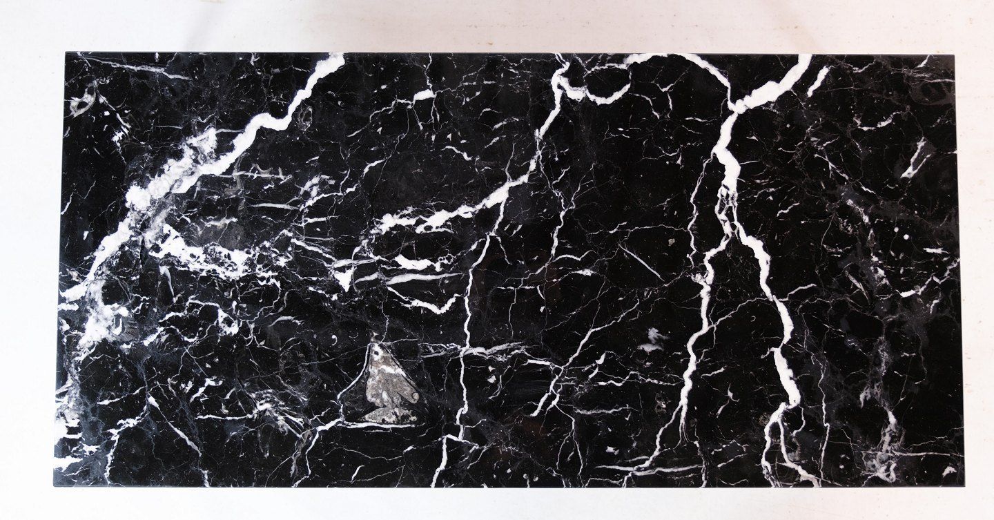 Coffee Table, Mann By Norr11, Aluminum Frame, Marble Top, Danish Design photo Furniture