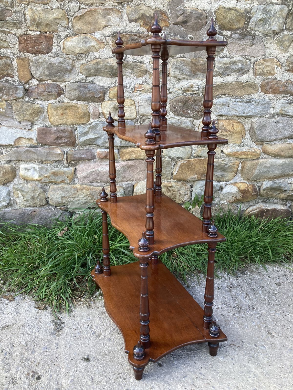 395.0 Victorian Walnut Wot Not photo