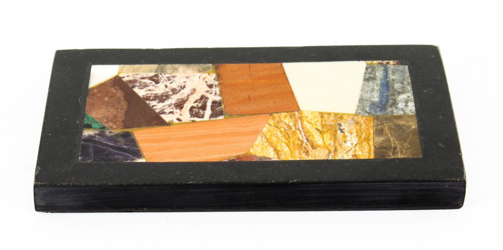 photo for sale Antique Grand Tour Pietra Dura Specimen Top Paperweight 19th C