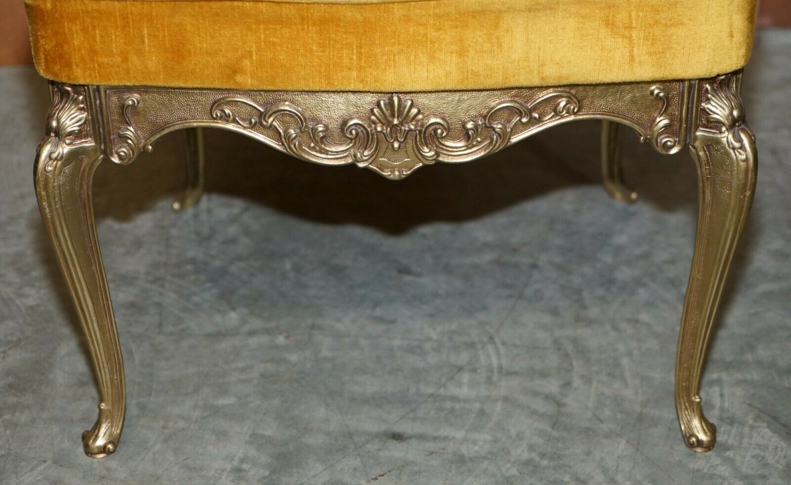 Pair Of 1960's Brass Framed Hollywood Regency Style Orsenigo Italy Armchairs photo buy