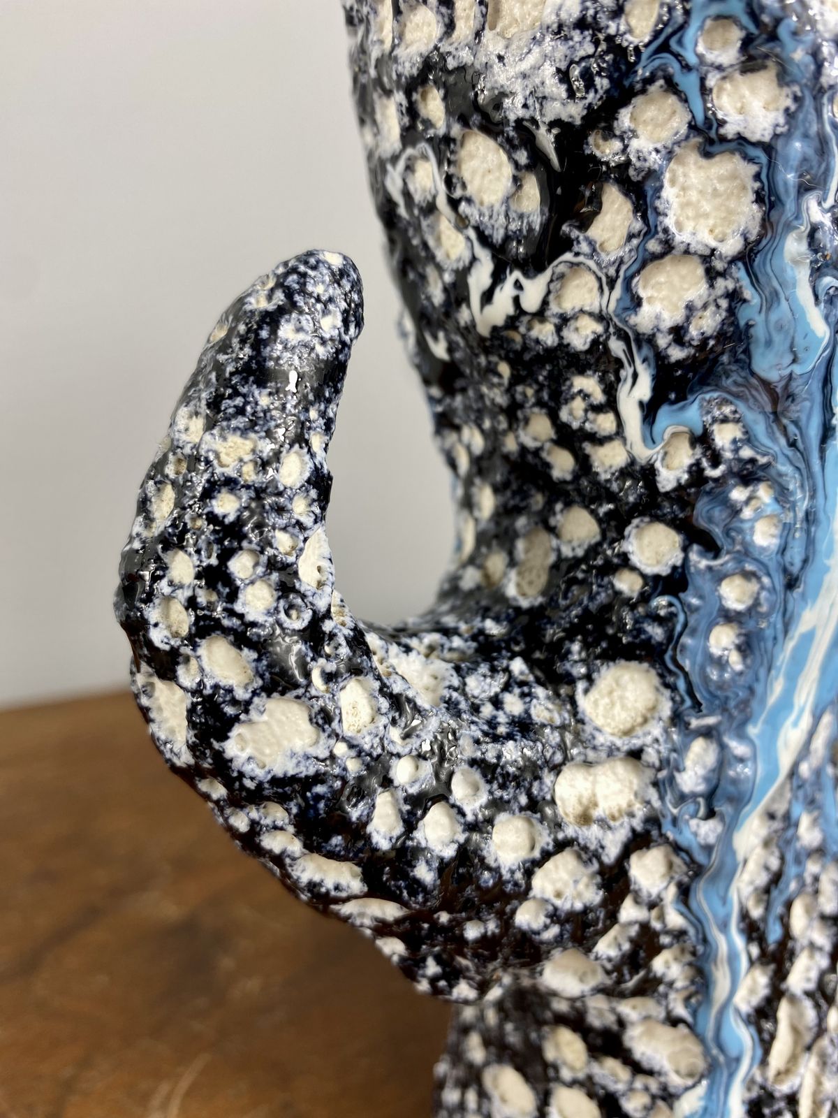 A Rare Vallauris Fat Lava Vase, France Circa 1950. photo furniture