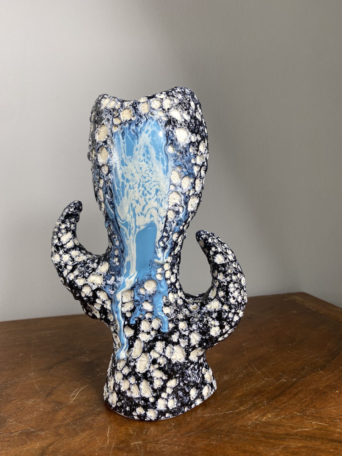 A Rare Vallauris Fat Lava Vase, France Circa 1950. photo 140.0