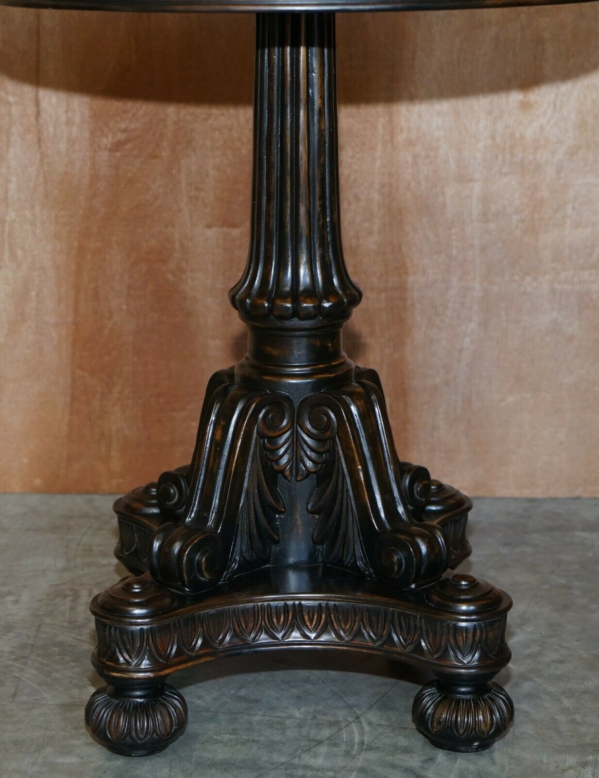 Pair Of Antique Style Speciamine Wood Topped Occasional Side Lamp Wine Tables photo vintage