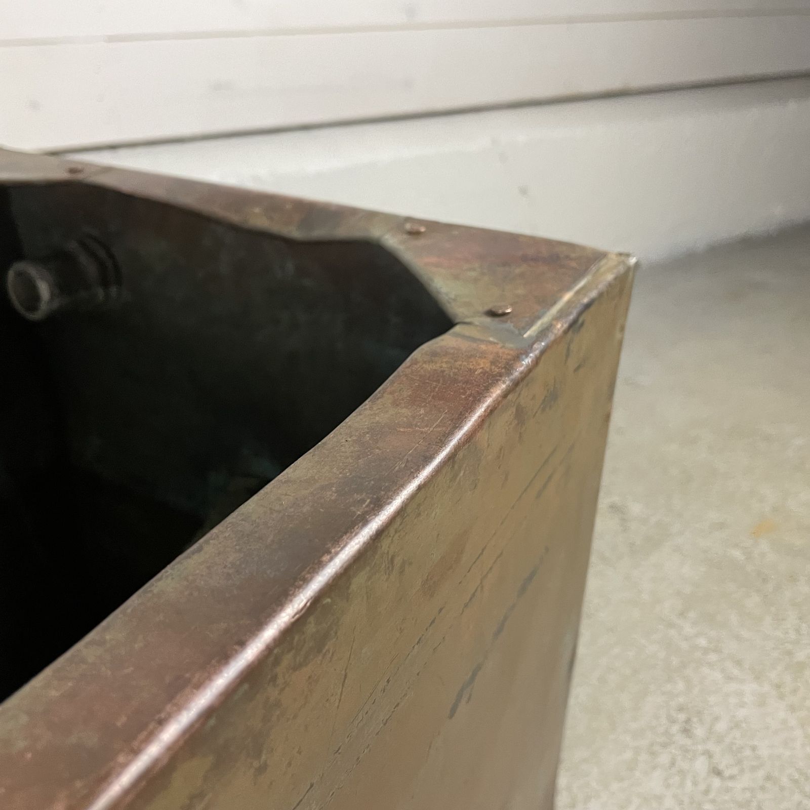 Reclaimed Copper Tank Planter With Drainage Holes photo 345.0