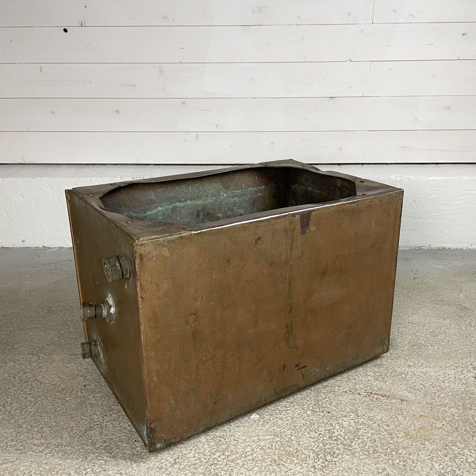Reclaimed Copper Tank Planter With Drainage Holes photo buy