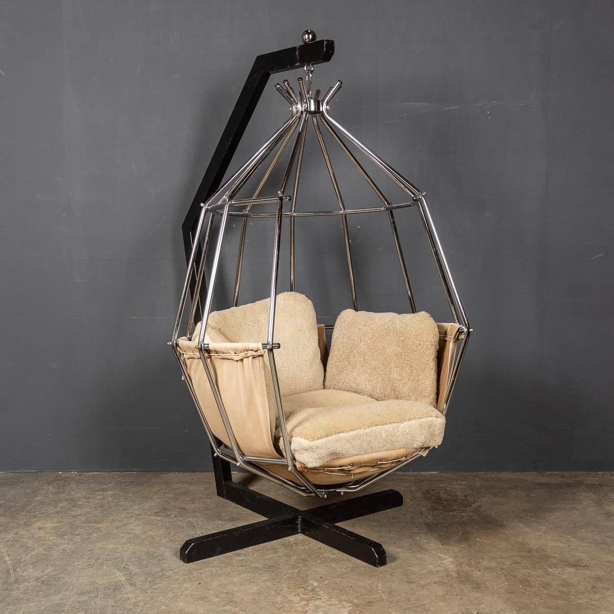 Elegant Parrot Cage Chair By Ib Arberg, C.1970 photo for sale