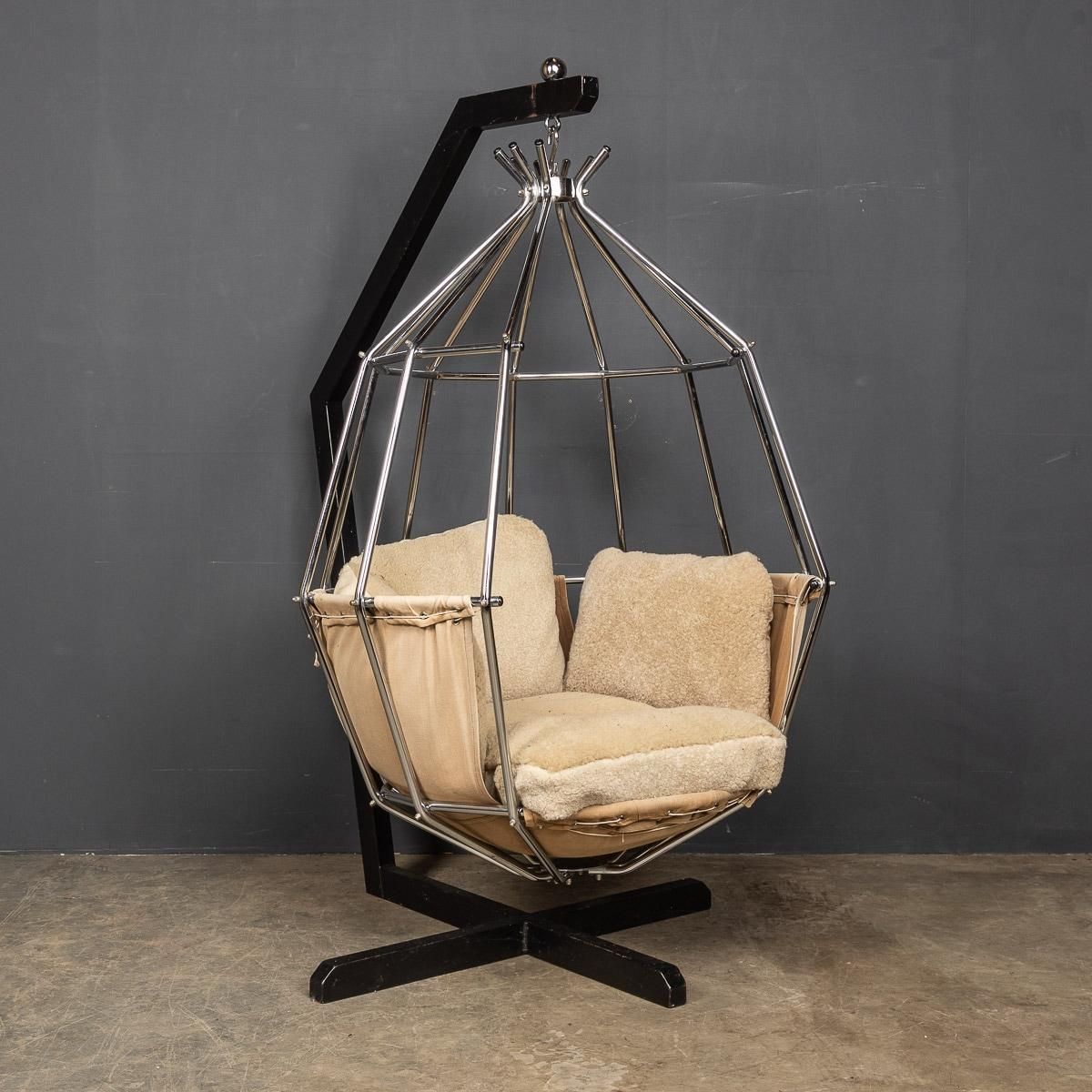Elegant Parrot Cage Chair By Ib Arberg, C.1970 photo Furniture