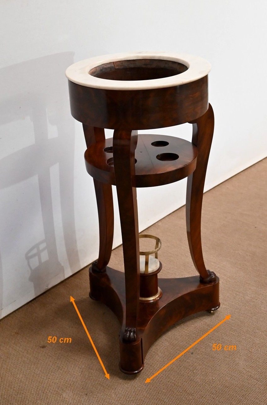 photo vinterior Important Athenian Barbière, In Burl Mahogany Veneer, Empire Period   Early 19th Century
