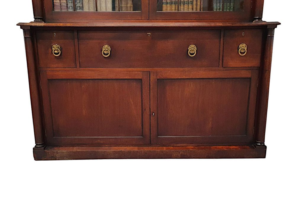 A Rare And Fine Early 19th Century William IV Irish Secretaire Bookcase photo buy