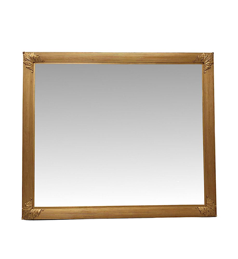 A Fantastic Large 19th Century Giltwood Hall Or Overmantle Mirror