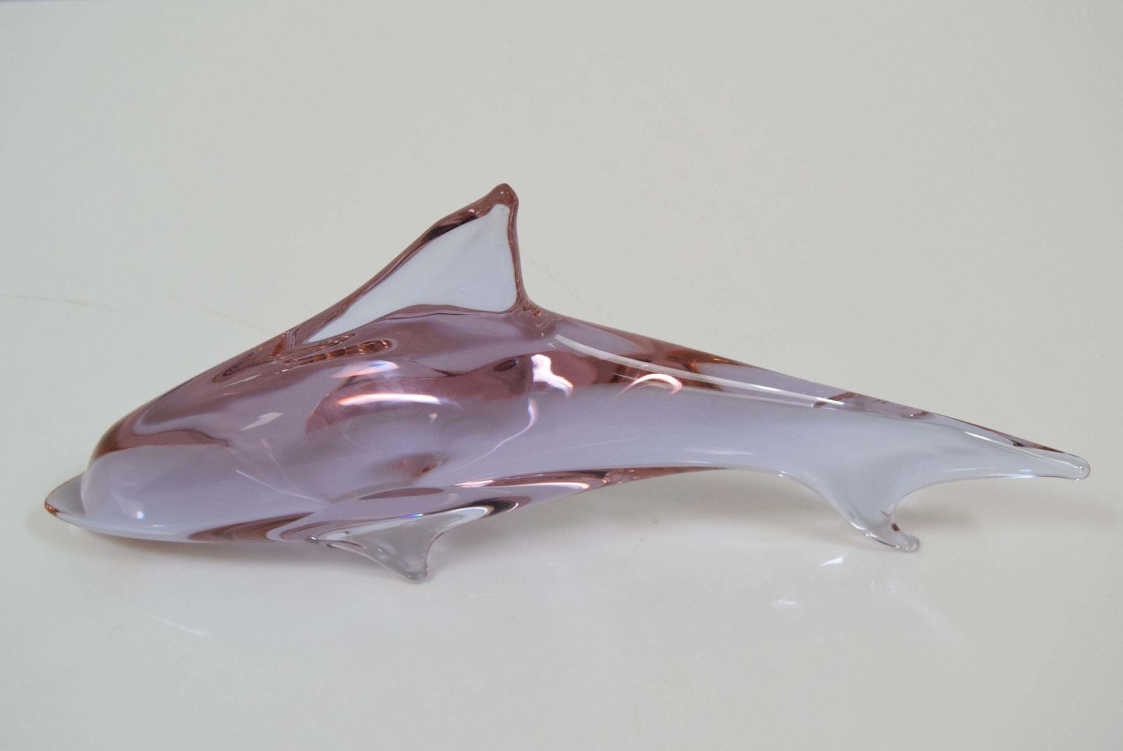 Mid Century Art Glass Dolphin Sculpture By Miloslav Janků For Zelezný Brod,1960 photo buy