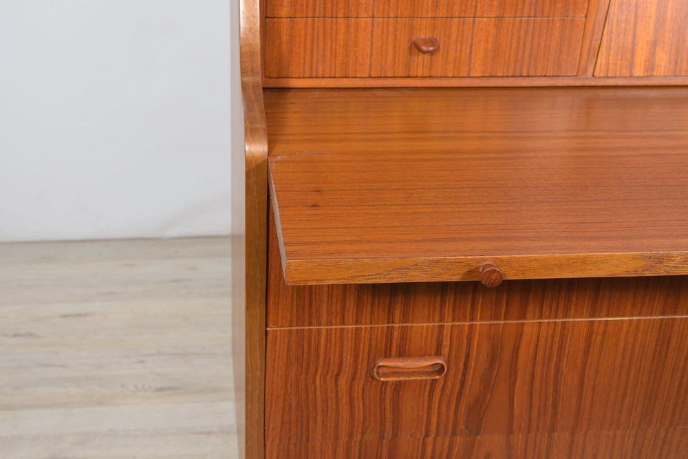 photo furniture Mid Century Teak Dresser With Dressing Table 1960s