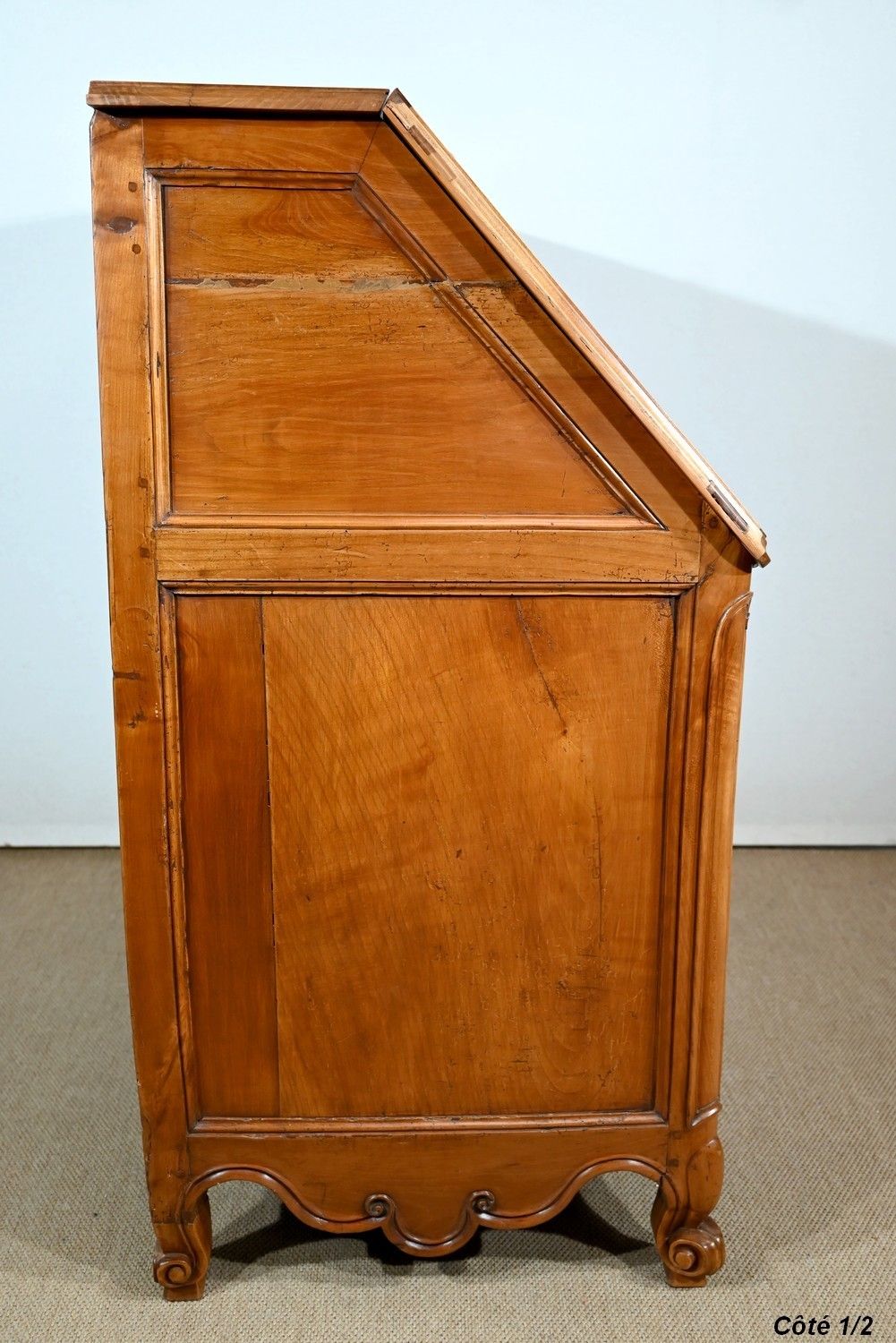 Secretaire Dresser In Solid Cherry, Louis XV Style   Early 19th Century photo buy
